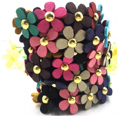 Women Girls Flower PonyTail Elastic Rubber Hair Band Tie Rope